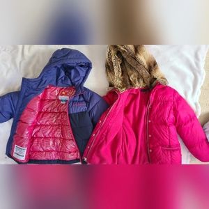 Two girls winter coats